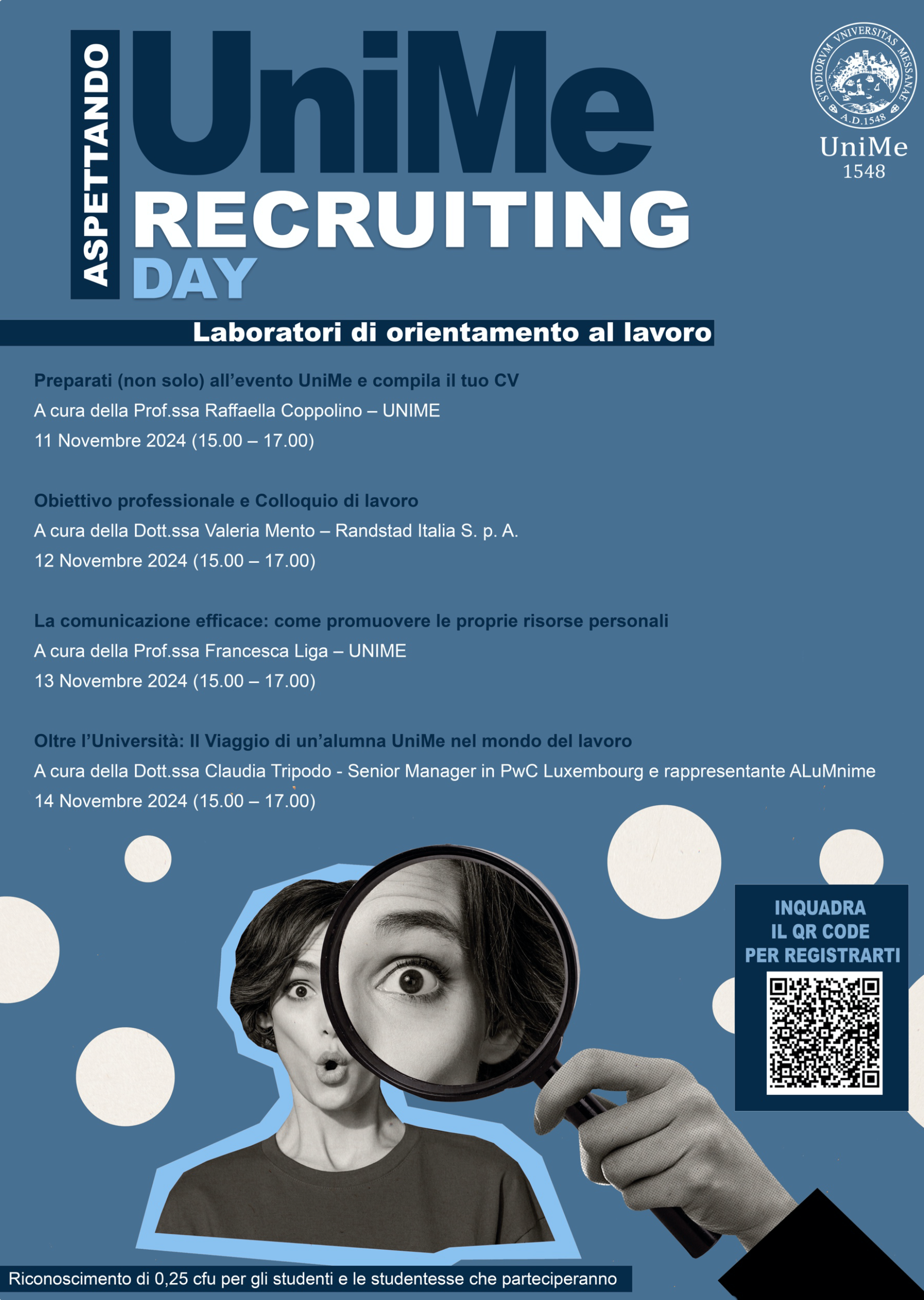 Locandina del Recruiting Day Unime 2024